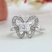 Unique Butterfly Cluster Diamond Engagement Ring