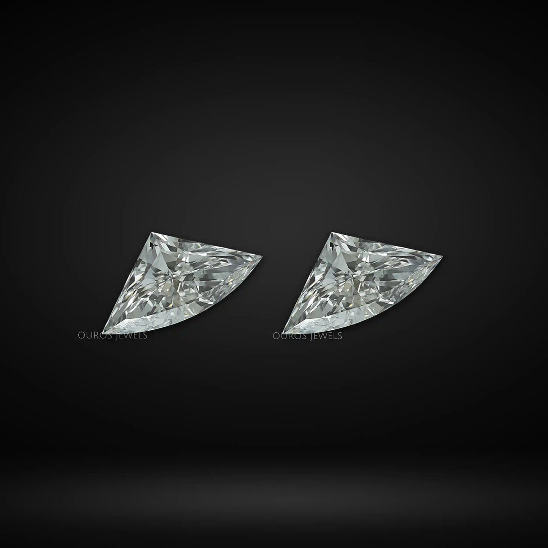 Antique Fan Cut Lab Diamond Pair Loose