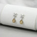 Pear Shaped Yellow Diamond Drop Earrings Earrings