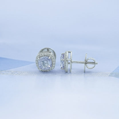 Ohrstecker mit ovalem Saphir-Edelstein