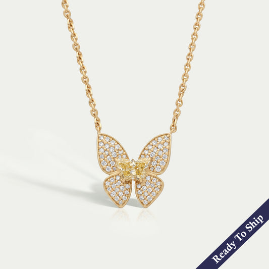 Butterfly Cut Lab Grown Diamond Necklace