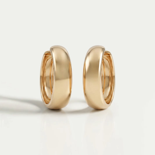 Yellow Gold Huggie Hoop Earrings Earring