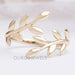 Olive Yellow Gold Leaf Bypass Ring Rings