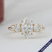 Marquise and Round Diamond Five Stone Engagement Ring Rings