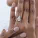 V Shape Pear Cut Lab Diamond Solitaire Engagement Ring Rings