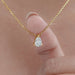 Pear Cut Lab Grown Diamond Pendant Necklaces