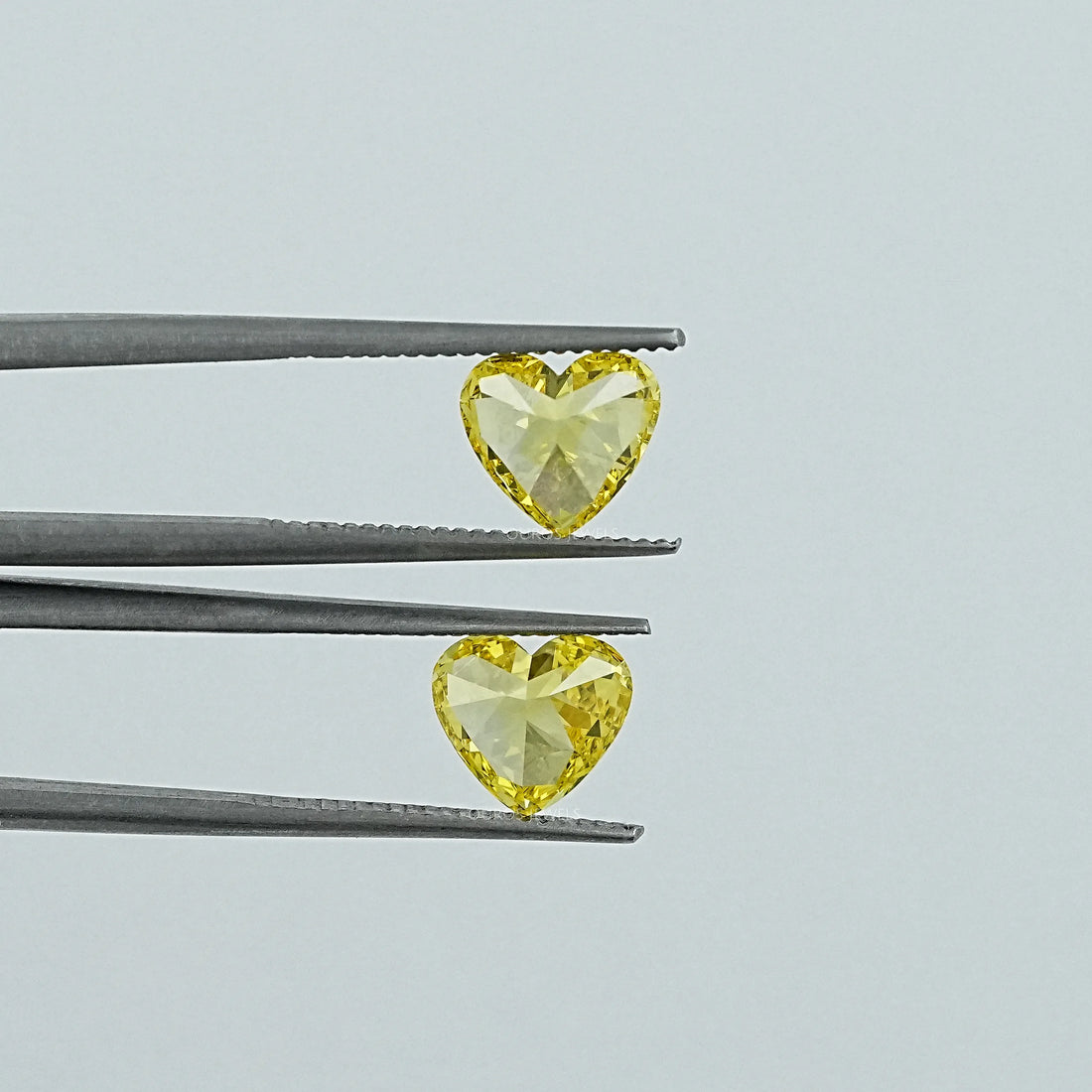 Yellow Heart Lab Grown Diamond Matching Pair Loose