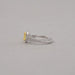 Yellow Oval Diamond Halo Split Shank Engagement Ring
