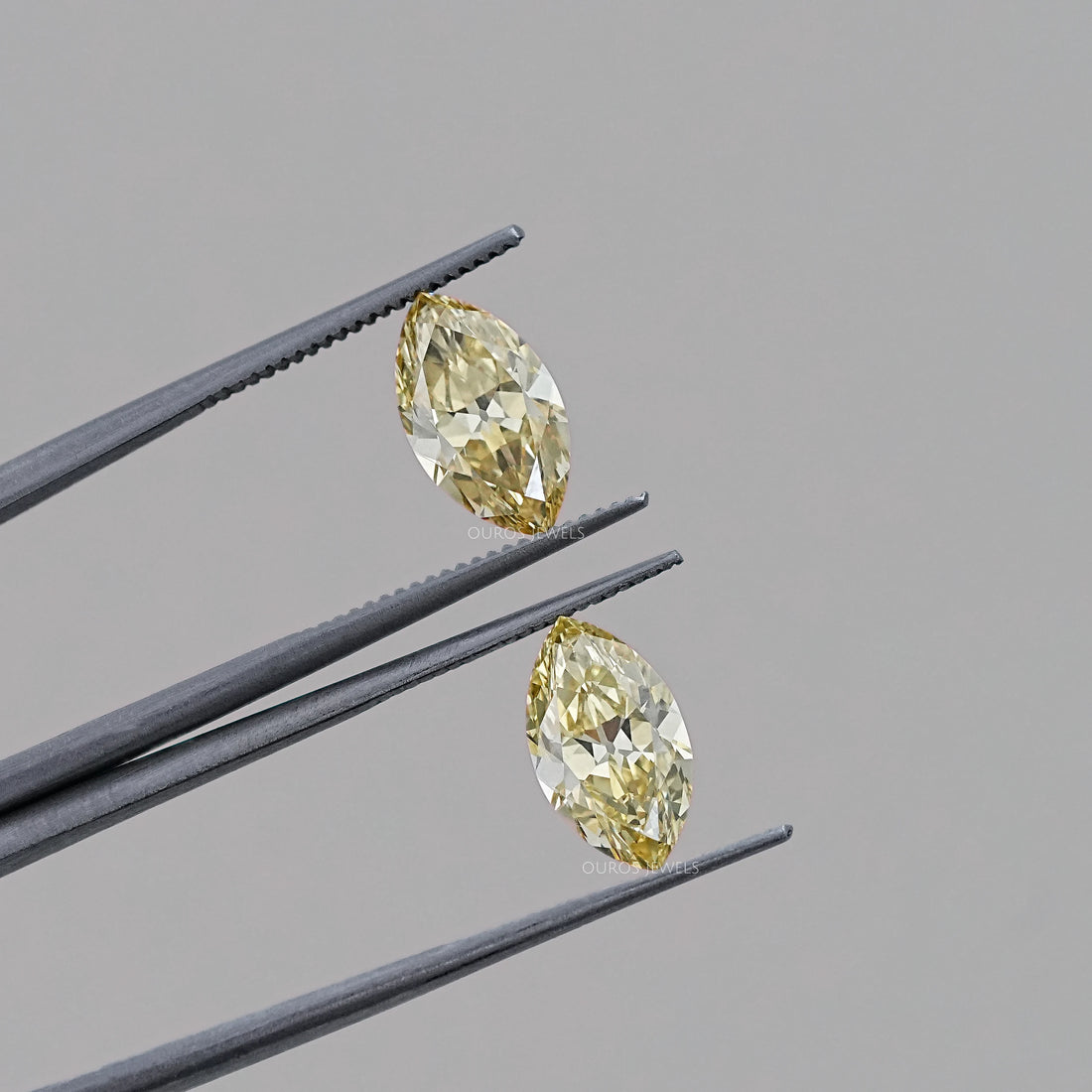 Old Mine Marquise Cut Lab Grown Diamond - Fancy Intense Yellow Loose