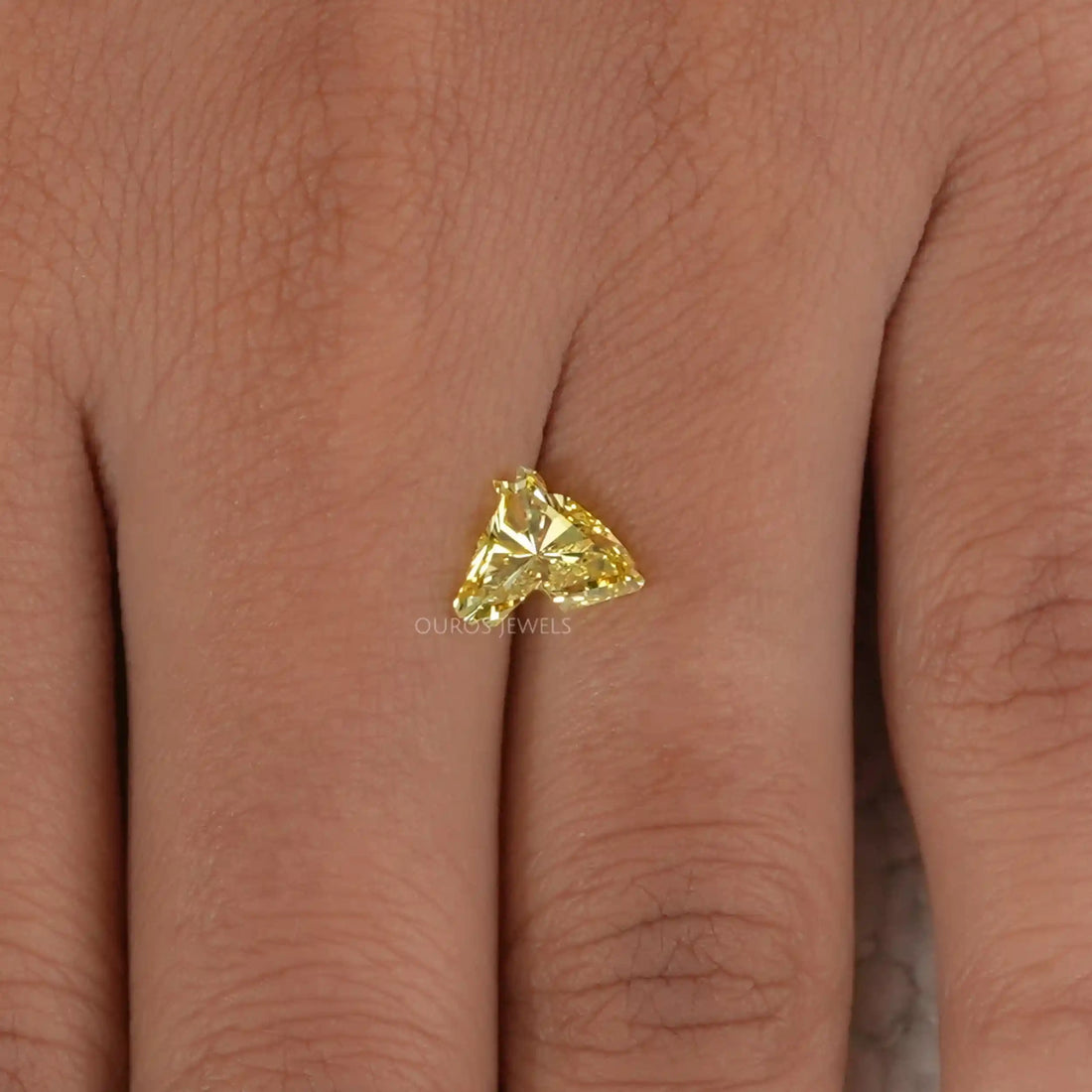 1.55 Carat Yellow Horse Cut Lab Grown Diamond