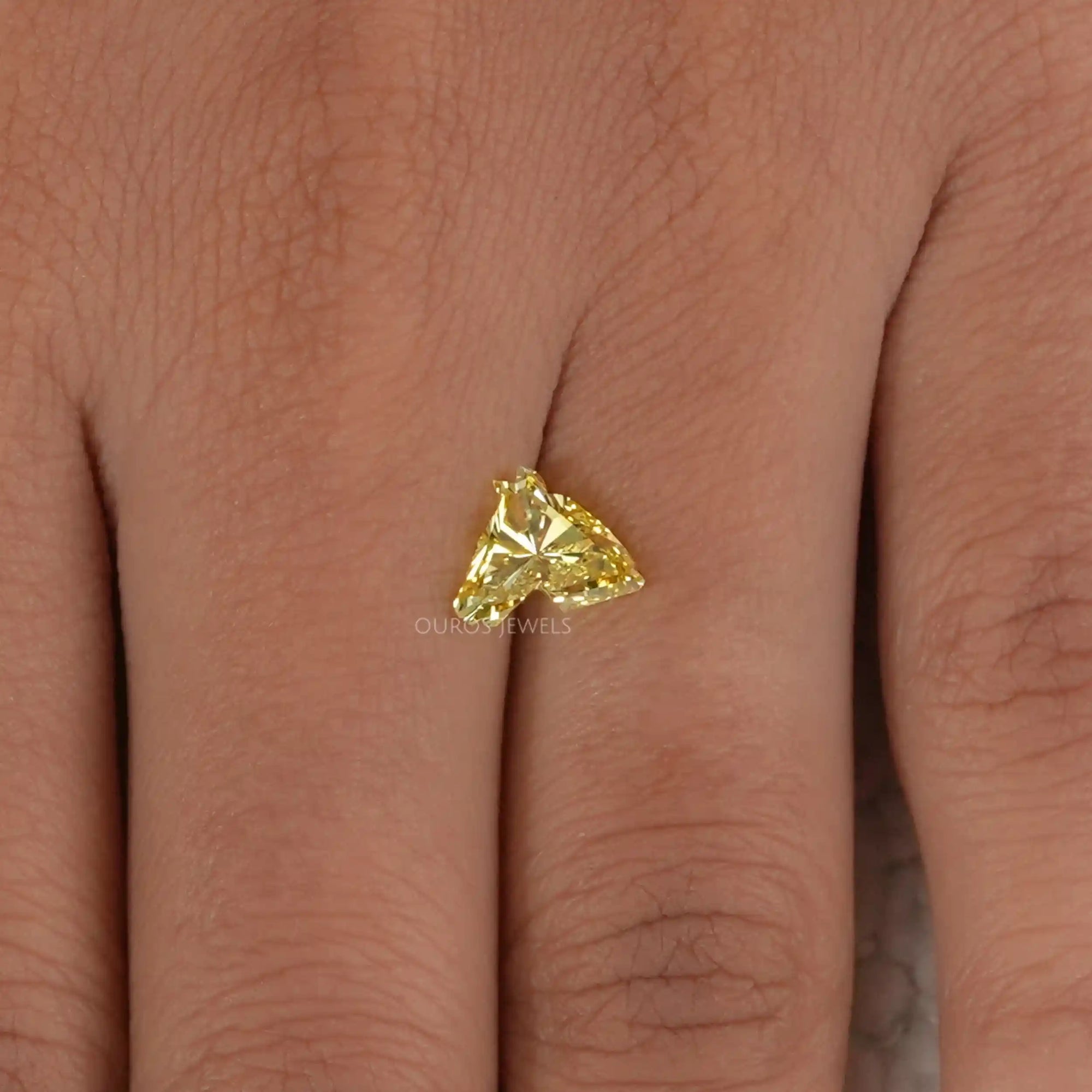 1.55 Carat Yellow Horse Cut Lab Grown Diamond