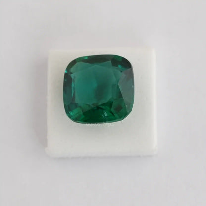 Dark Green Zambian Cushion Cut Gemstone Loose