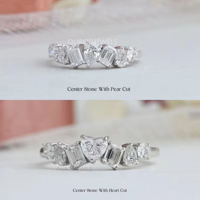 Pear & Heart Cut Multi Shape Diamond Eternity Band