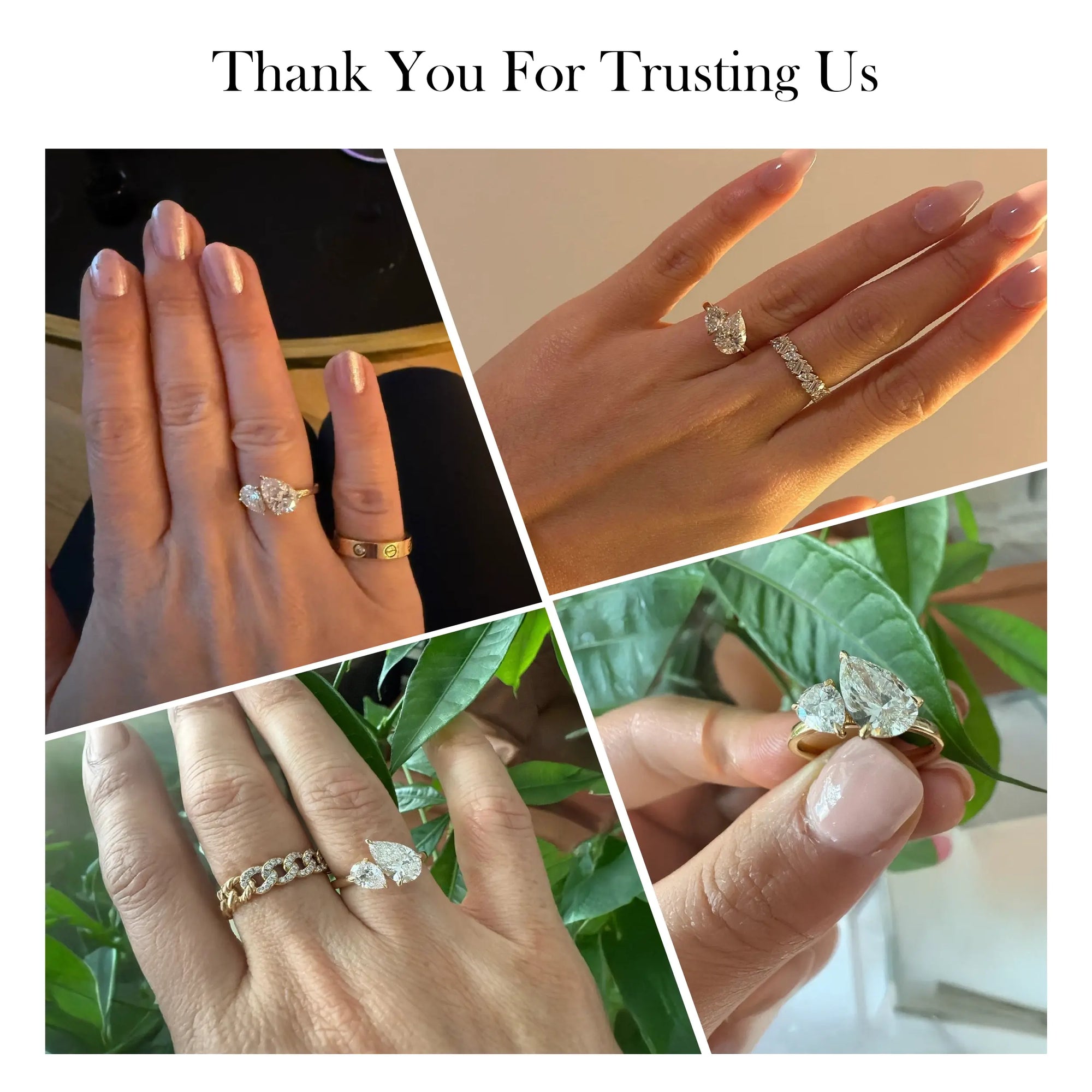 Two Pear Diamond Toi Et Moi Ring Ring