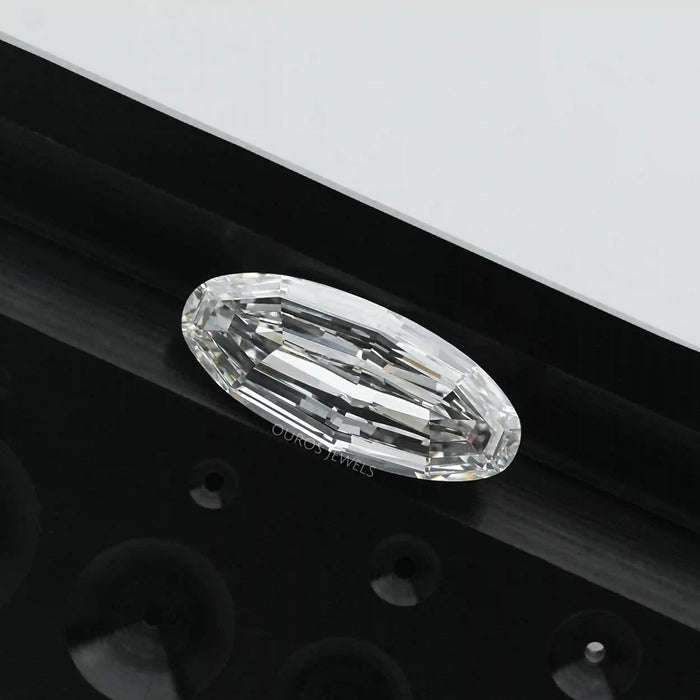 Step Cut Long Oval Lab Grown Diamond Loose