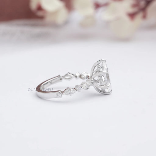 Dutch Marquise Cut And Accent Diamond Engagement Ring
