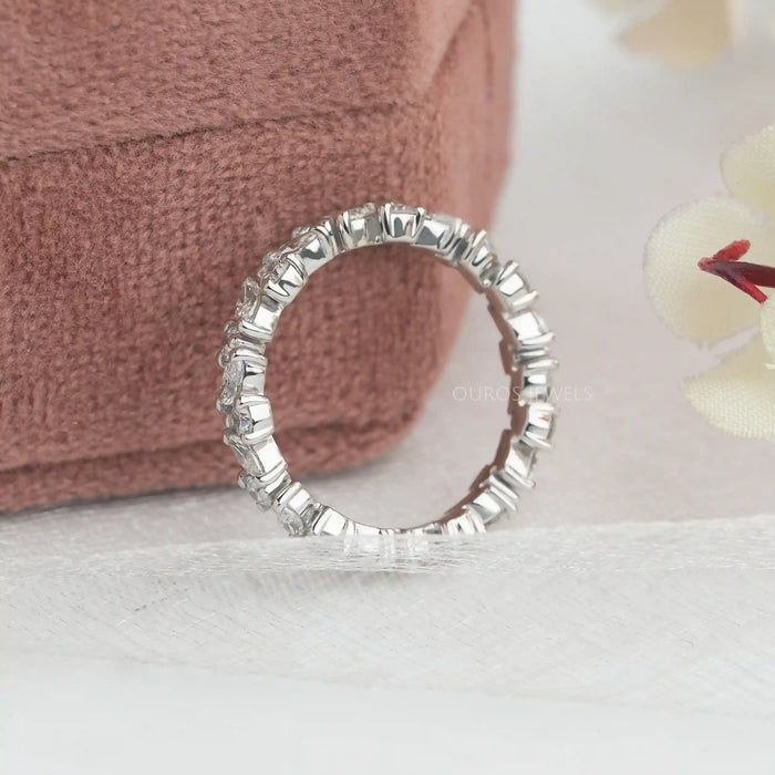 Marquise And Round Cut Lab Grown Diamond Eternity Wedding Band