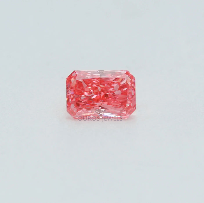 Pink Radiant Cut Lab Grown Diamond Loose