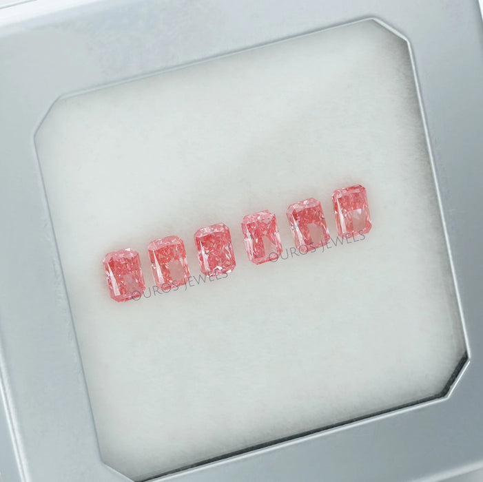 Pink Radiant Cut Lab Grown Diamond Loose