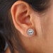 Round Cut Halo Diamond Stud Earrings Earrings
