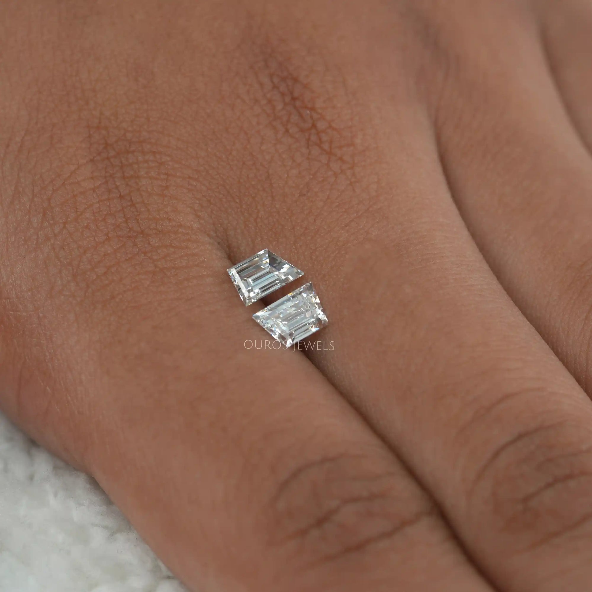Step Cut Trapezoid Lab Grown Diamond Matching Pair Loose