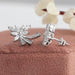 White Gold Marquise-Cut Cluster Diamond Earrings