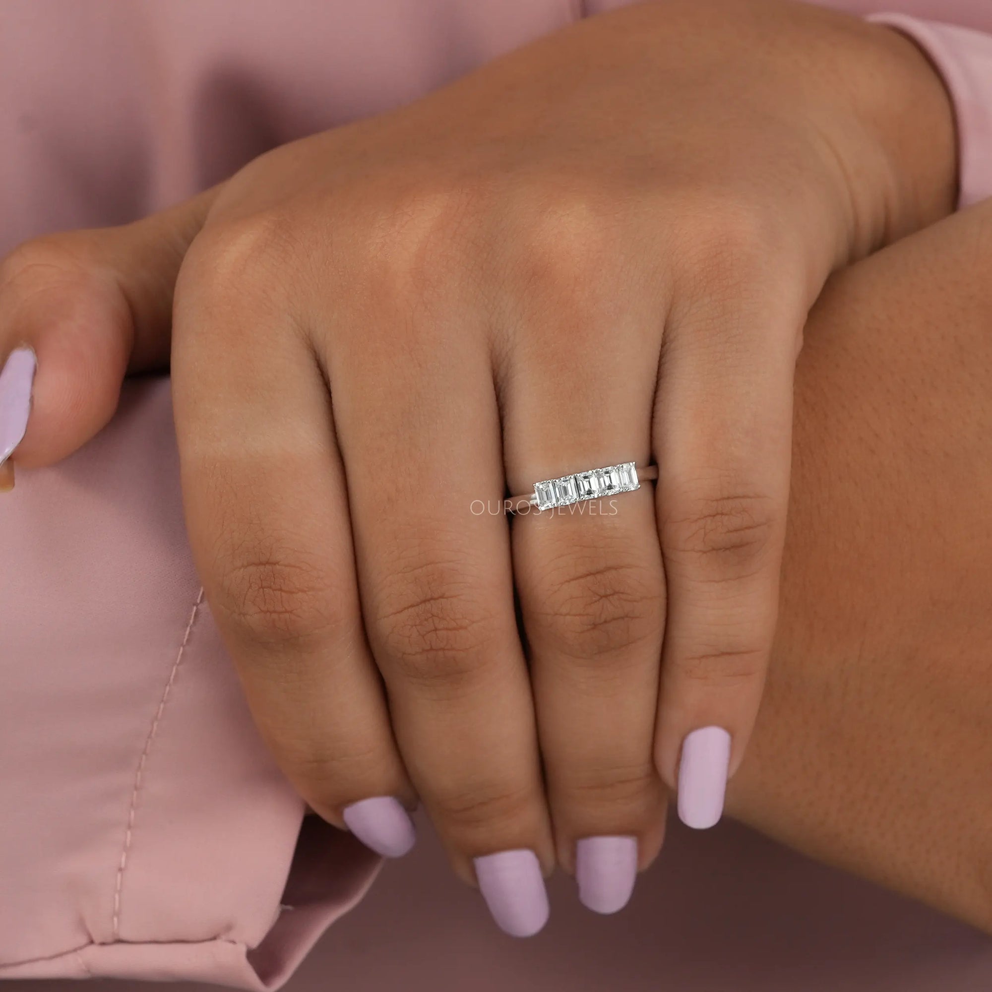 Five-Stone Emerald Wedding Ring