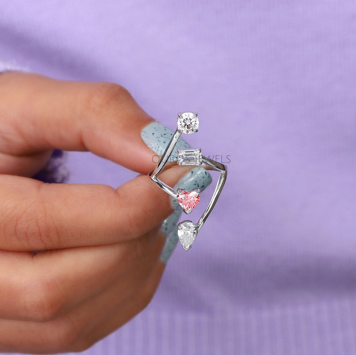 Multi Shape Bypass Set Dainty Ring Rings