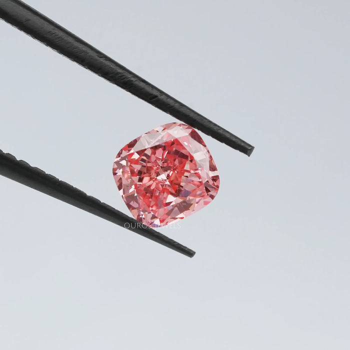 0.60 Carat Pink Cushion Cut Lab Grown Diamond Loose