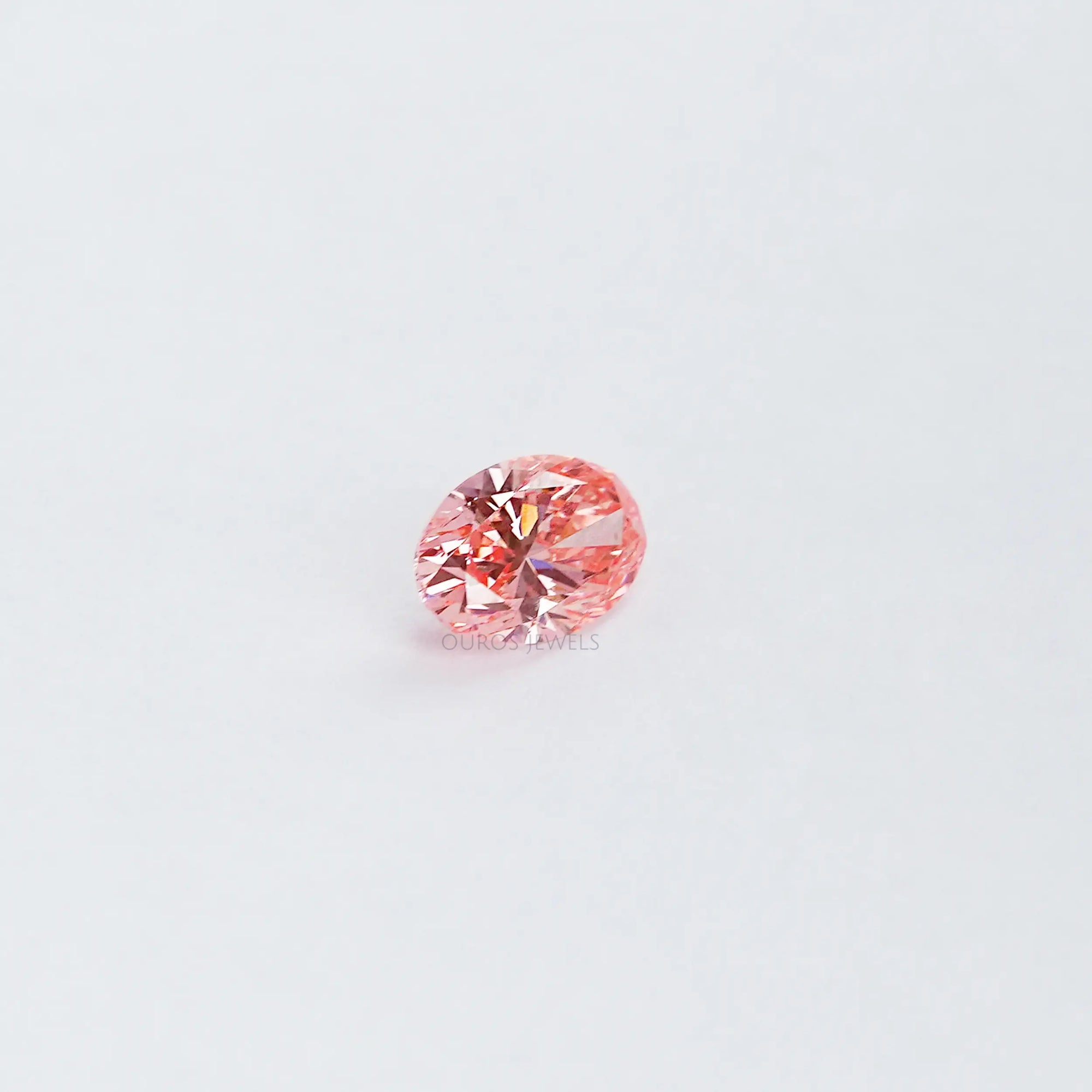 0.60 Carat Pink Oval Cut Lab Diamond Loose