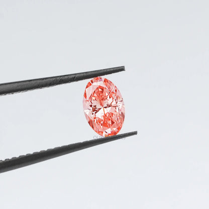 0.60 Carat Pink Oval Cut Lab Diamond Loose