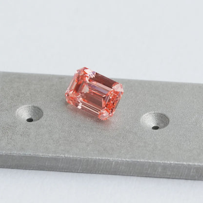 1.05 Carat Pink Emerald Cut Lab Diamond
