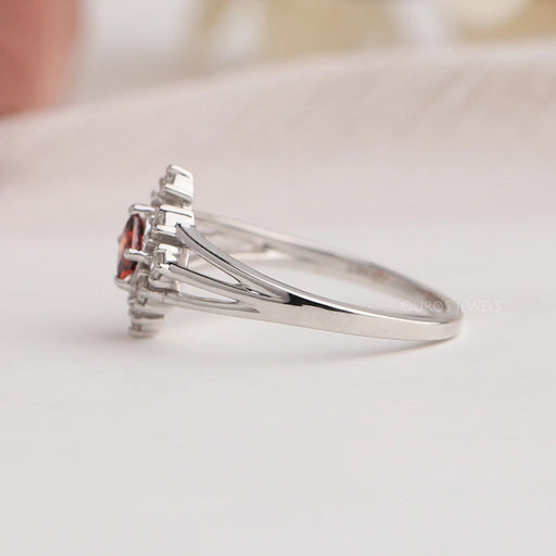 Red Princess Diamond Dainty Ring