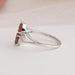 Fancy Red Pear Cluster Diamond Dainty Ring
