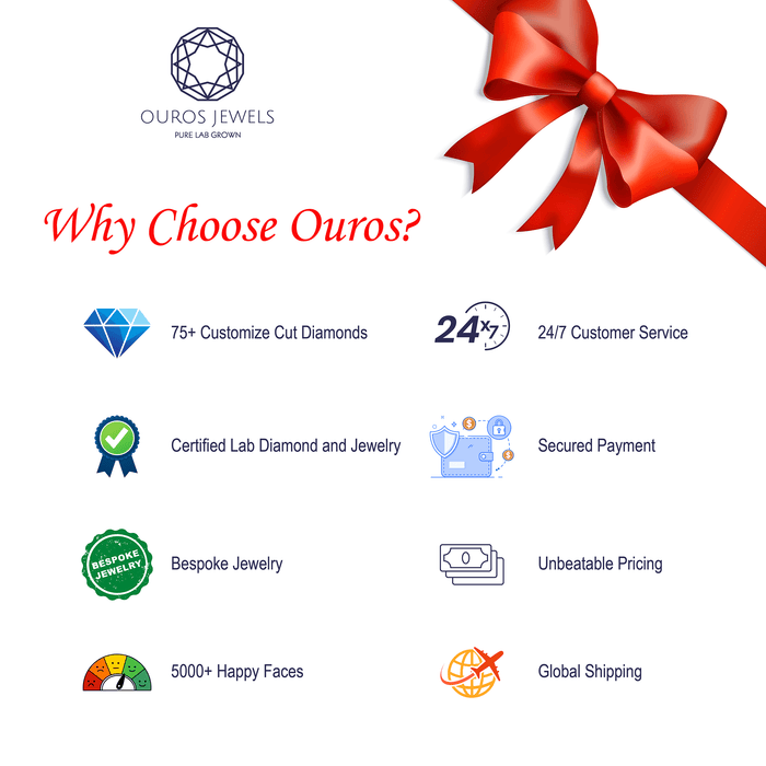 Hexagon And Step Cut Oval Diamond Women's Earrings