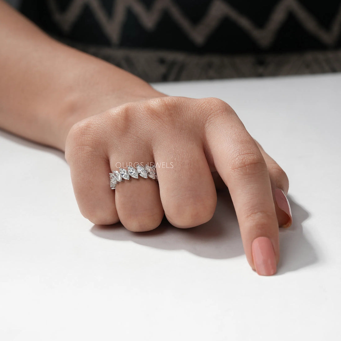 Marquise Cut Full Eternity Wedding Band