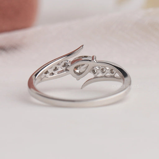 Olive Pear Diamond Bypass Ring