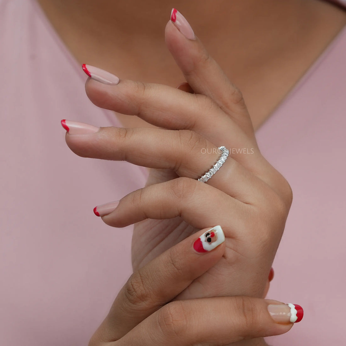 Princess Cut Full Eternity Wedding Band