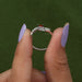 Red Oval Diamond Bypass Dainty Ring